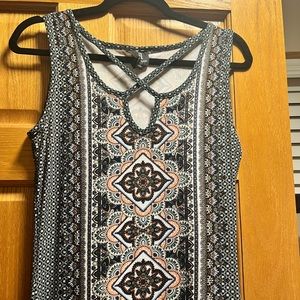 Maxi dress dark green color with beautiful details size medium